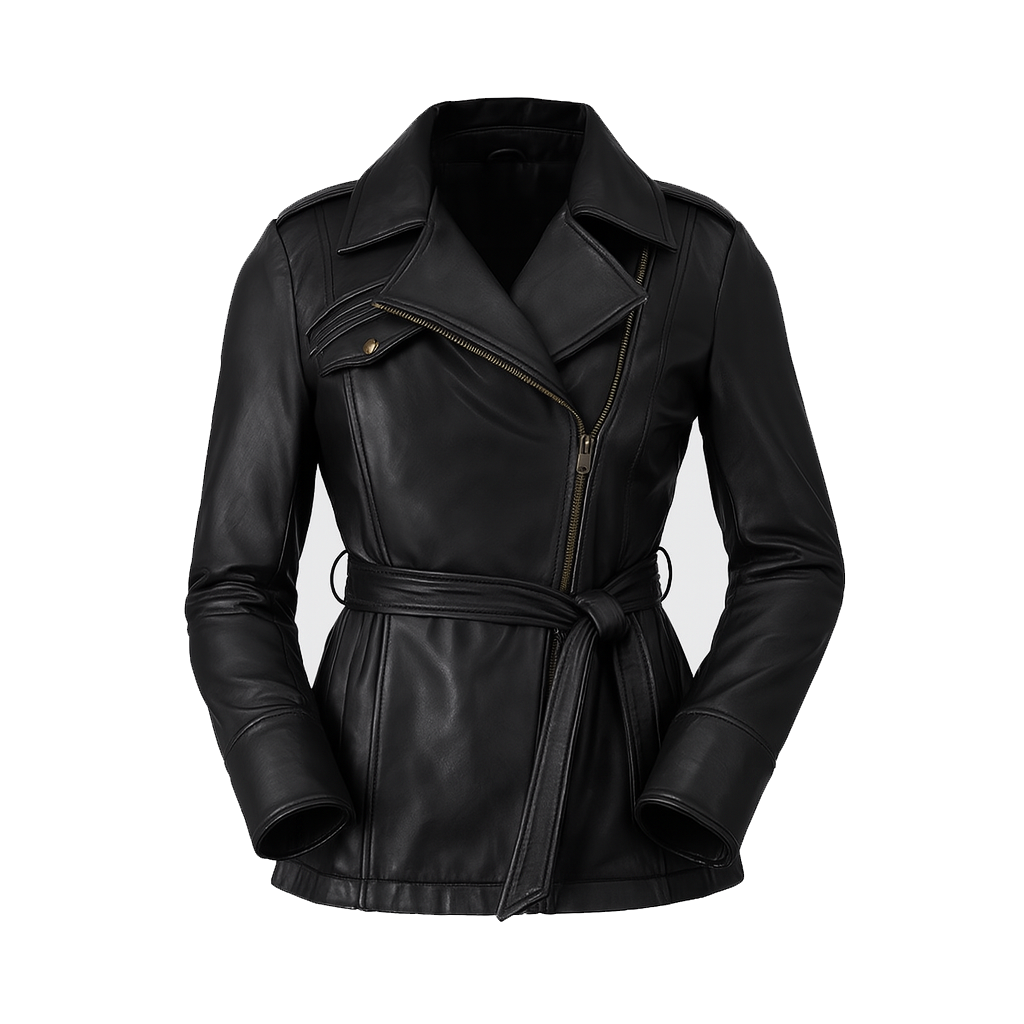 Elara Trench Leatger Coat