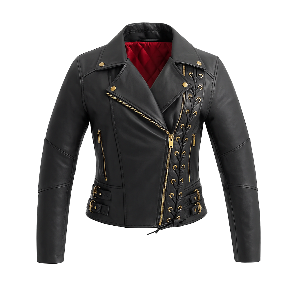 Sierra Storm Women's Moto Style Leather Jacket