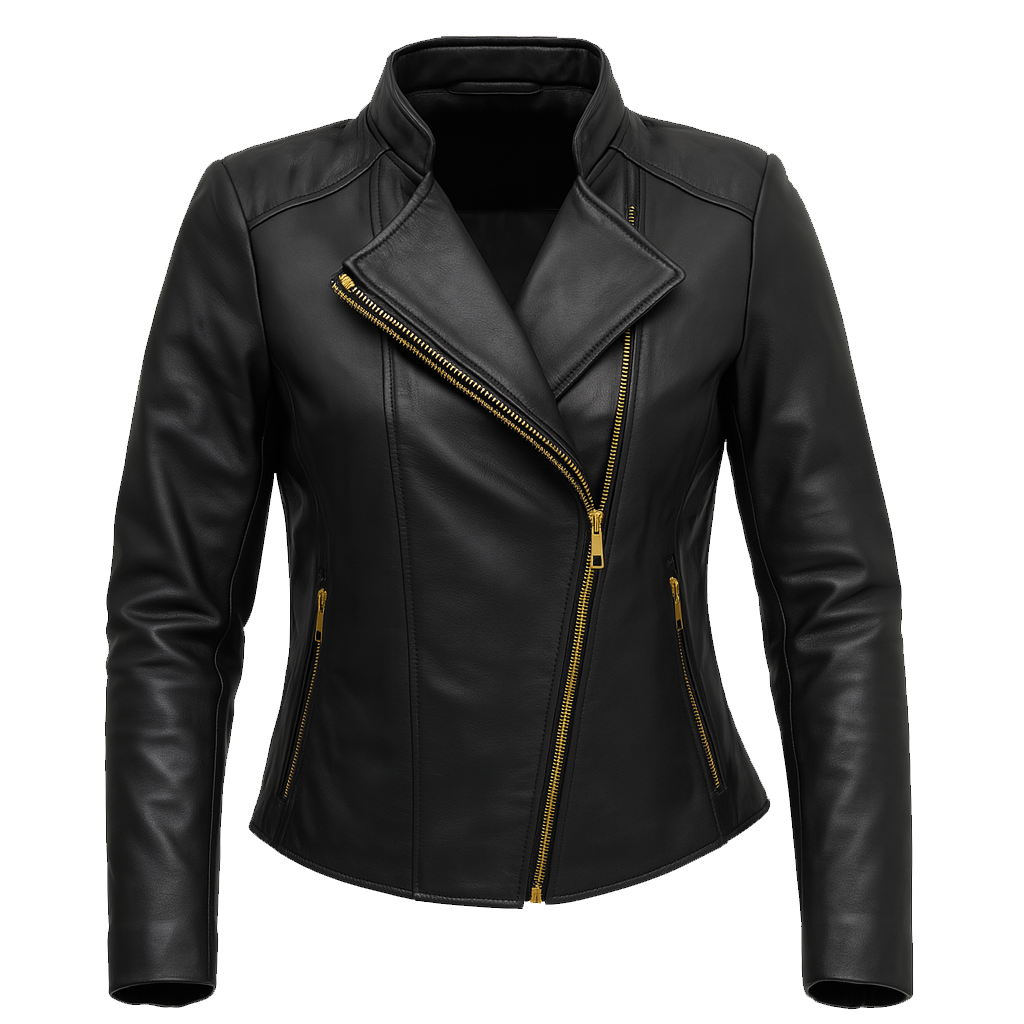 Zayna Crest Women's Fashion Leather Jacket