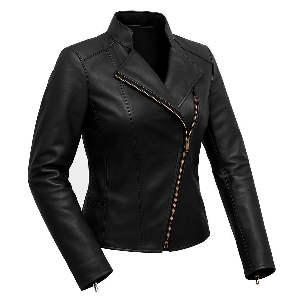 Zayna Crest Women's Fashion Leather Jacket