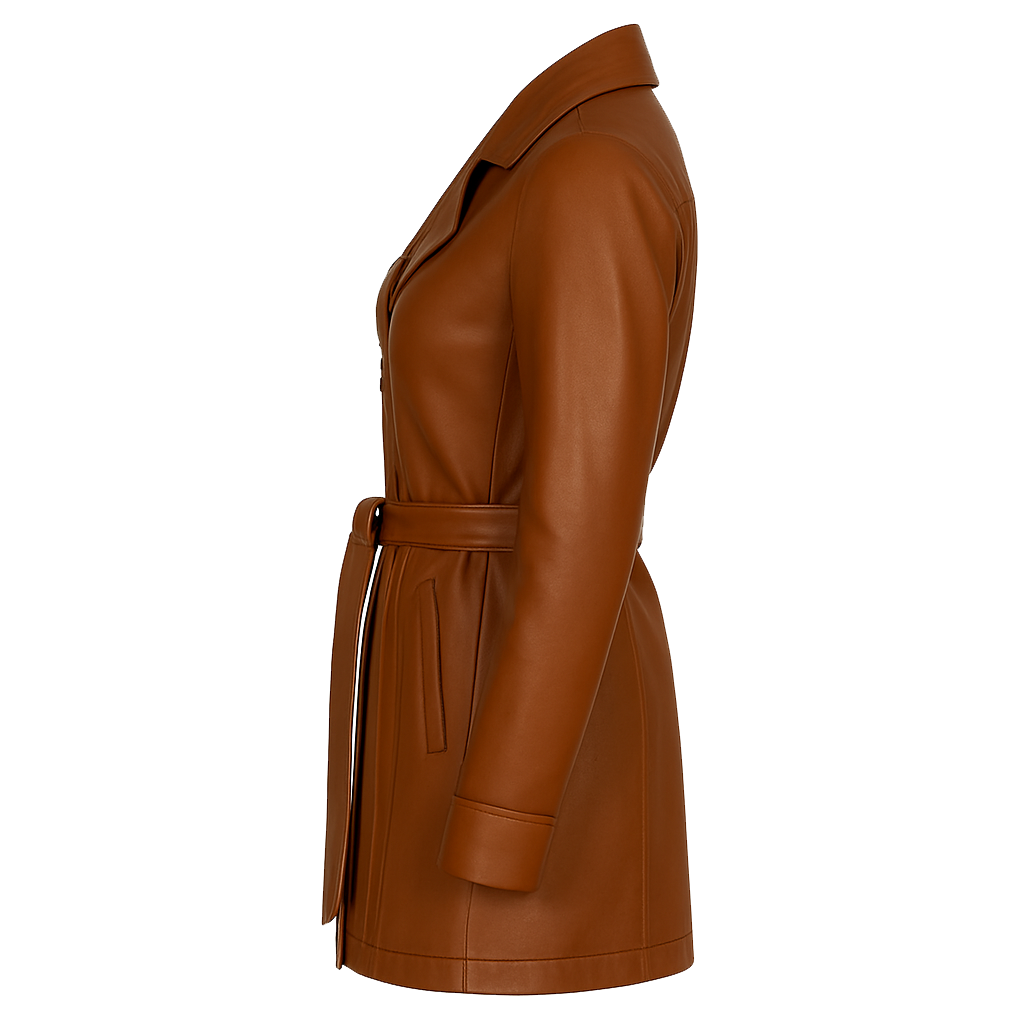 Elara Trench Leatger Coat