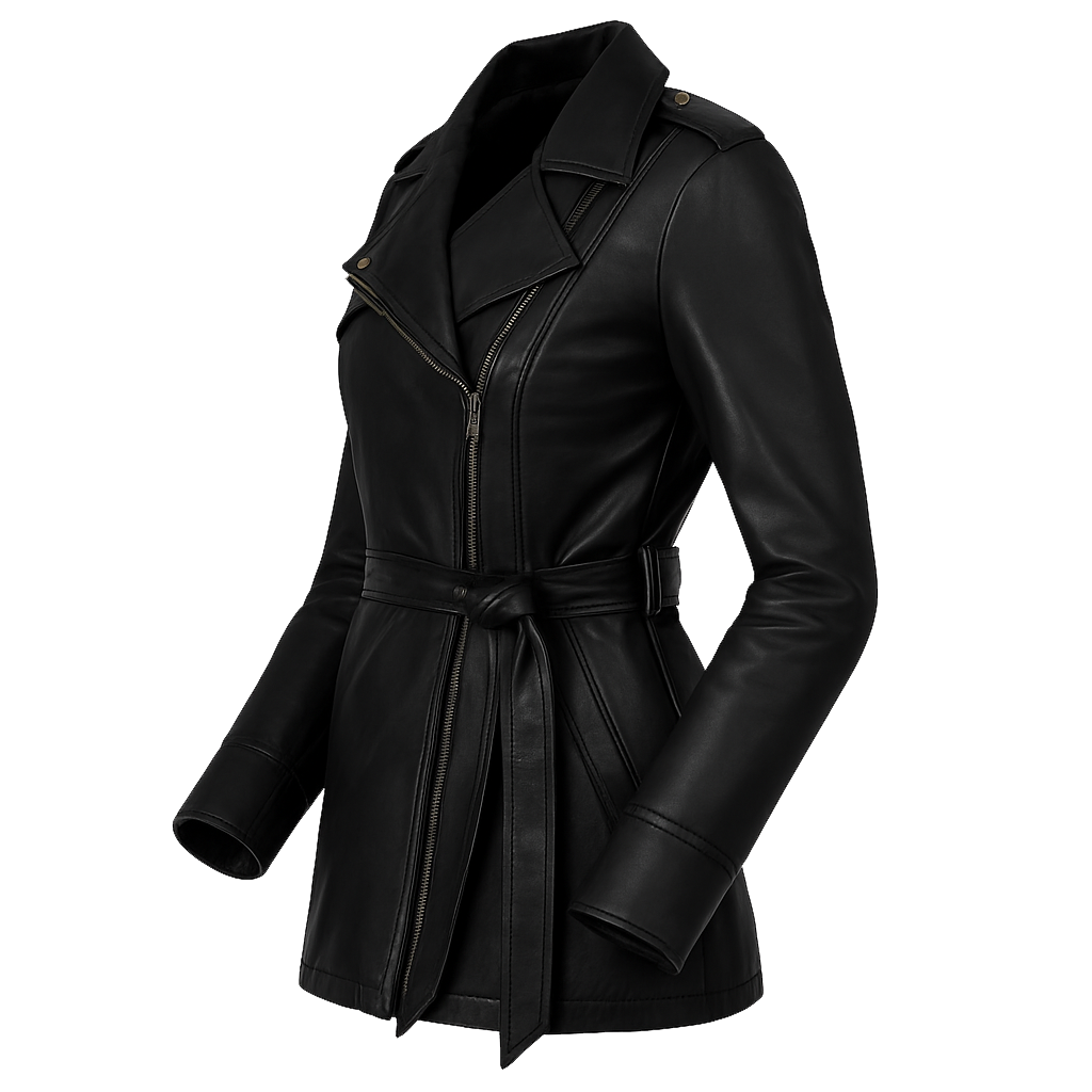 Elara Trench Leatger Coat