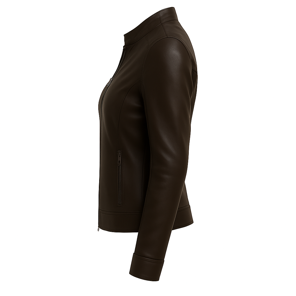 Viva Vegan by Beverly  Leather Perforated Jacket