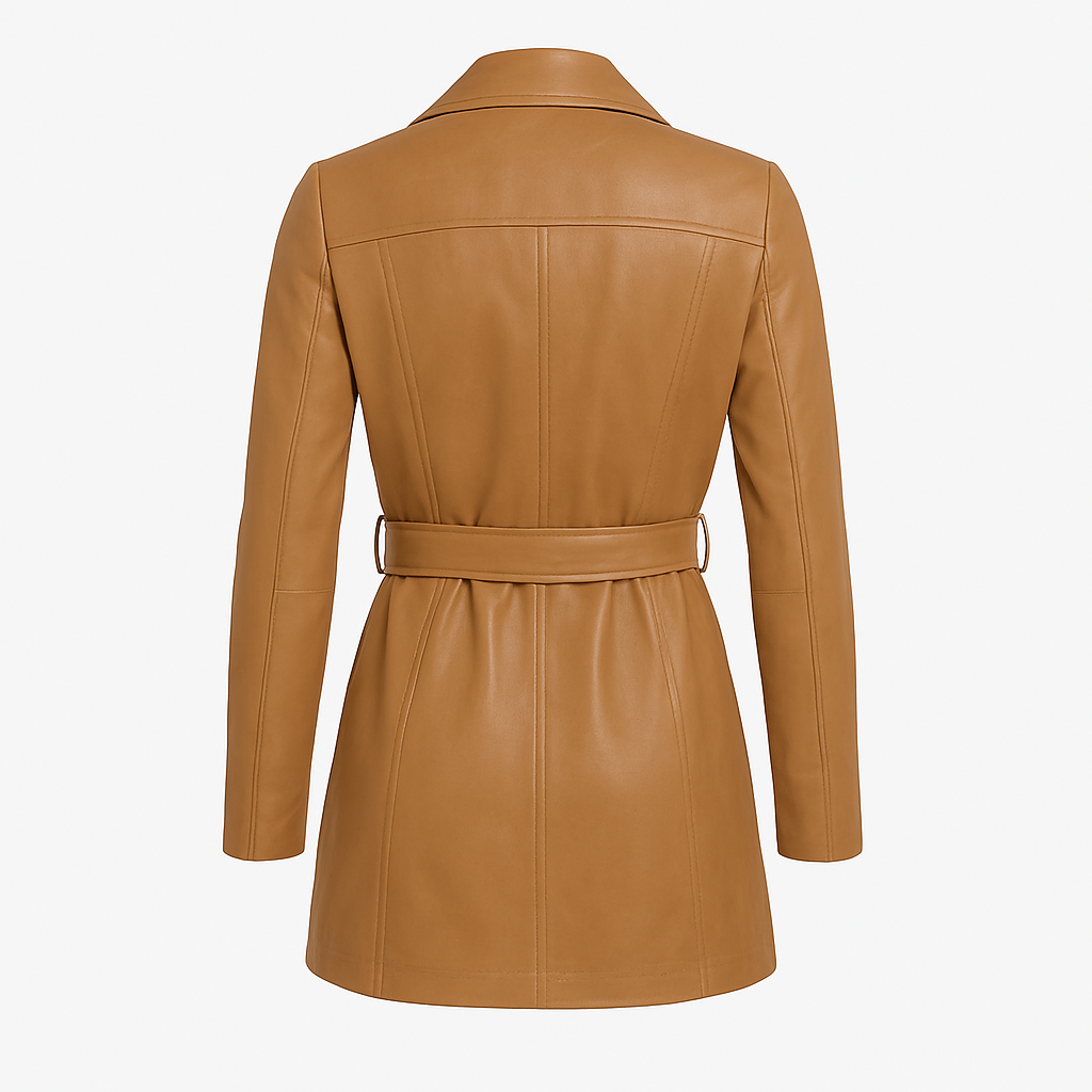 Elara Trench Leatger Coat