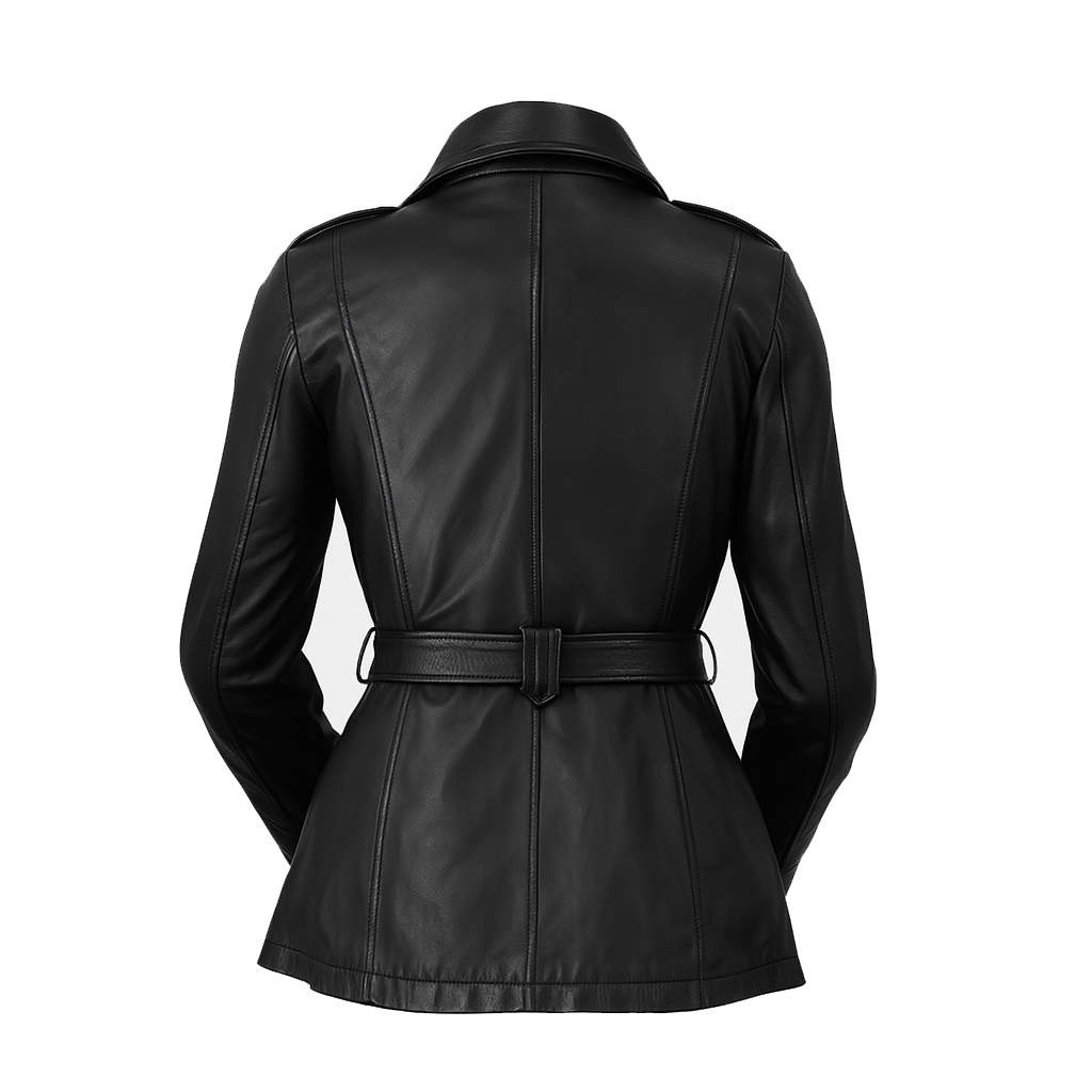 Elara Trench Leatger Coat