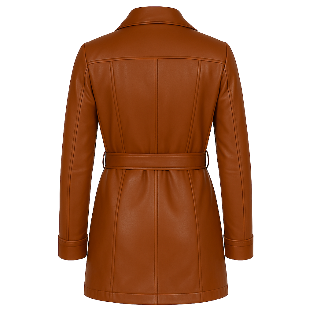 Elara Trench Leatger Coat