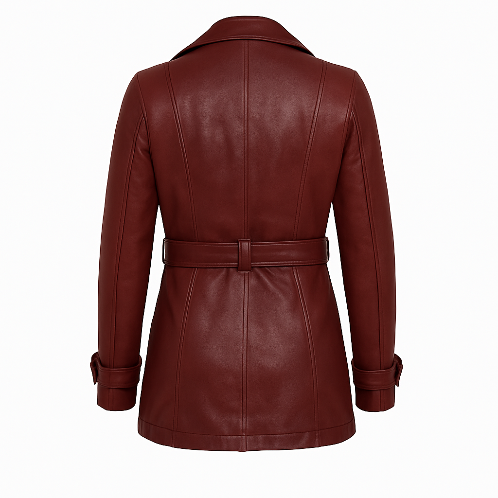 Elara Trench Leatger Coat