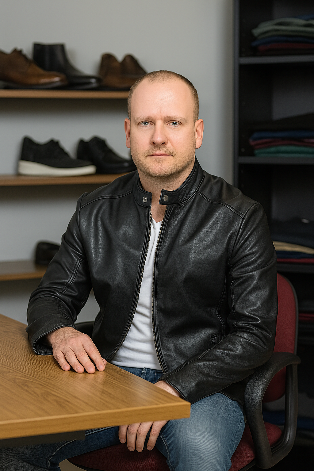 RogueWing Men's Leather Jacket