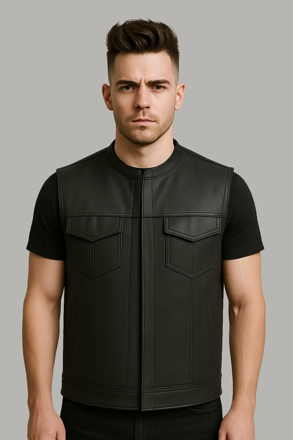 Nightbound - Men's Motorcycle Leather Vest