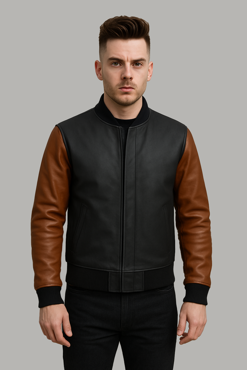 PR-238 Coalheart Classic Man's Moto Leather Jacket