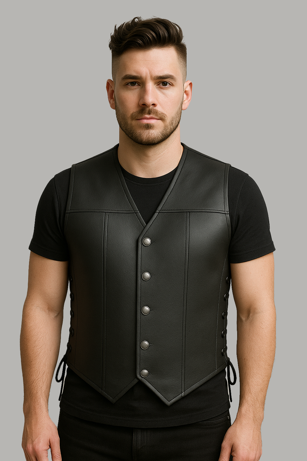 Venta Reign - Men's Motorcycle Western Style Leather Vest