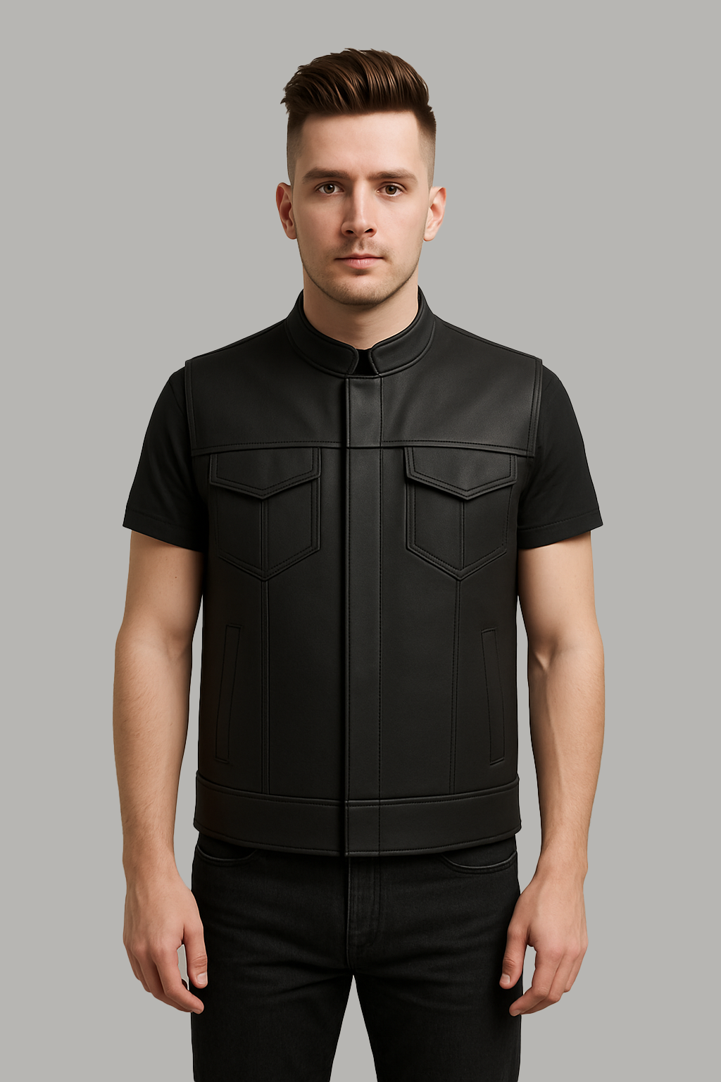 Nightfall - Men's Motorcycle Leather Vest