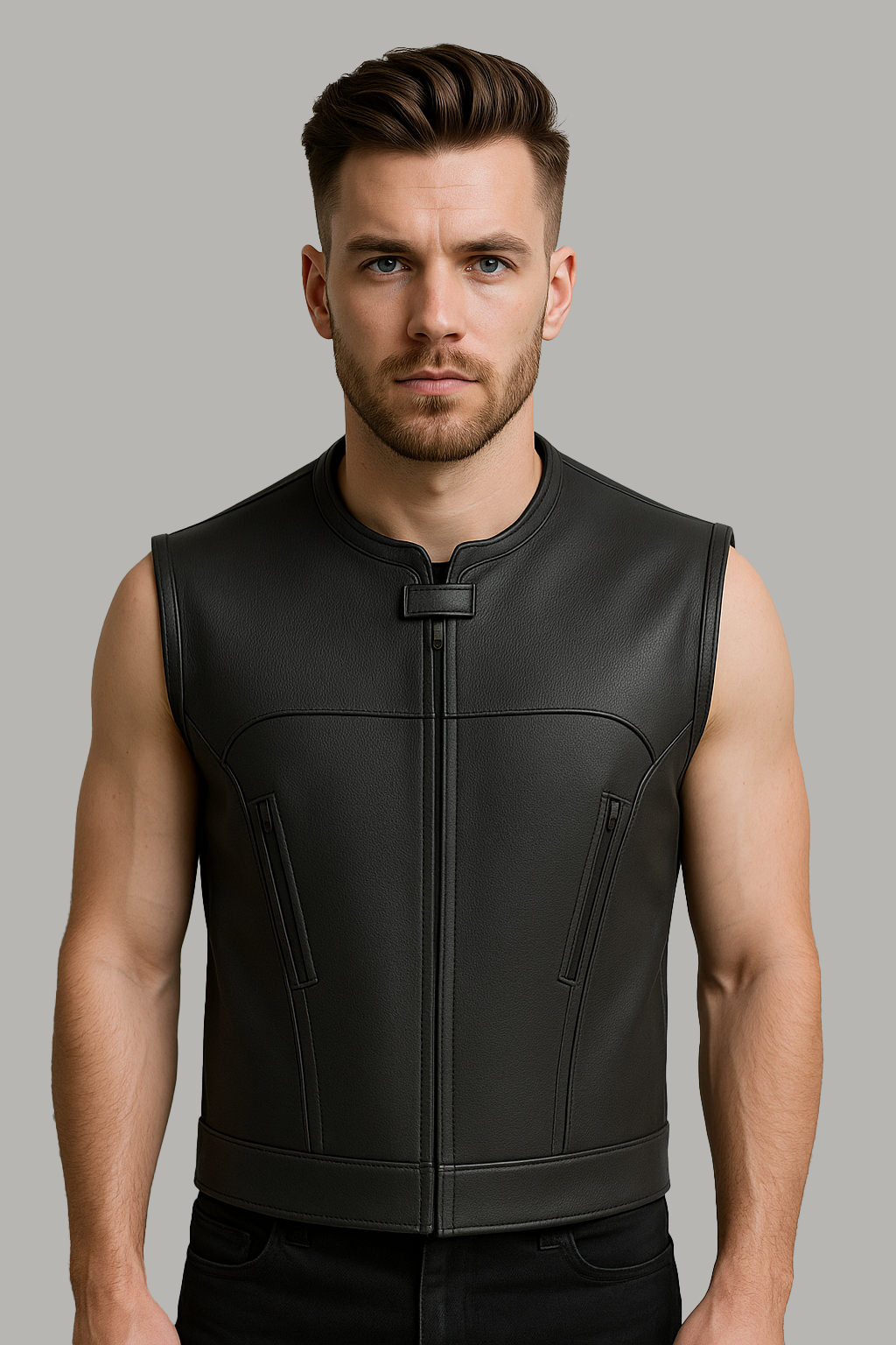 Oblivion Rider - Men's Perforated Swat Style Leather Vest