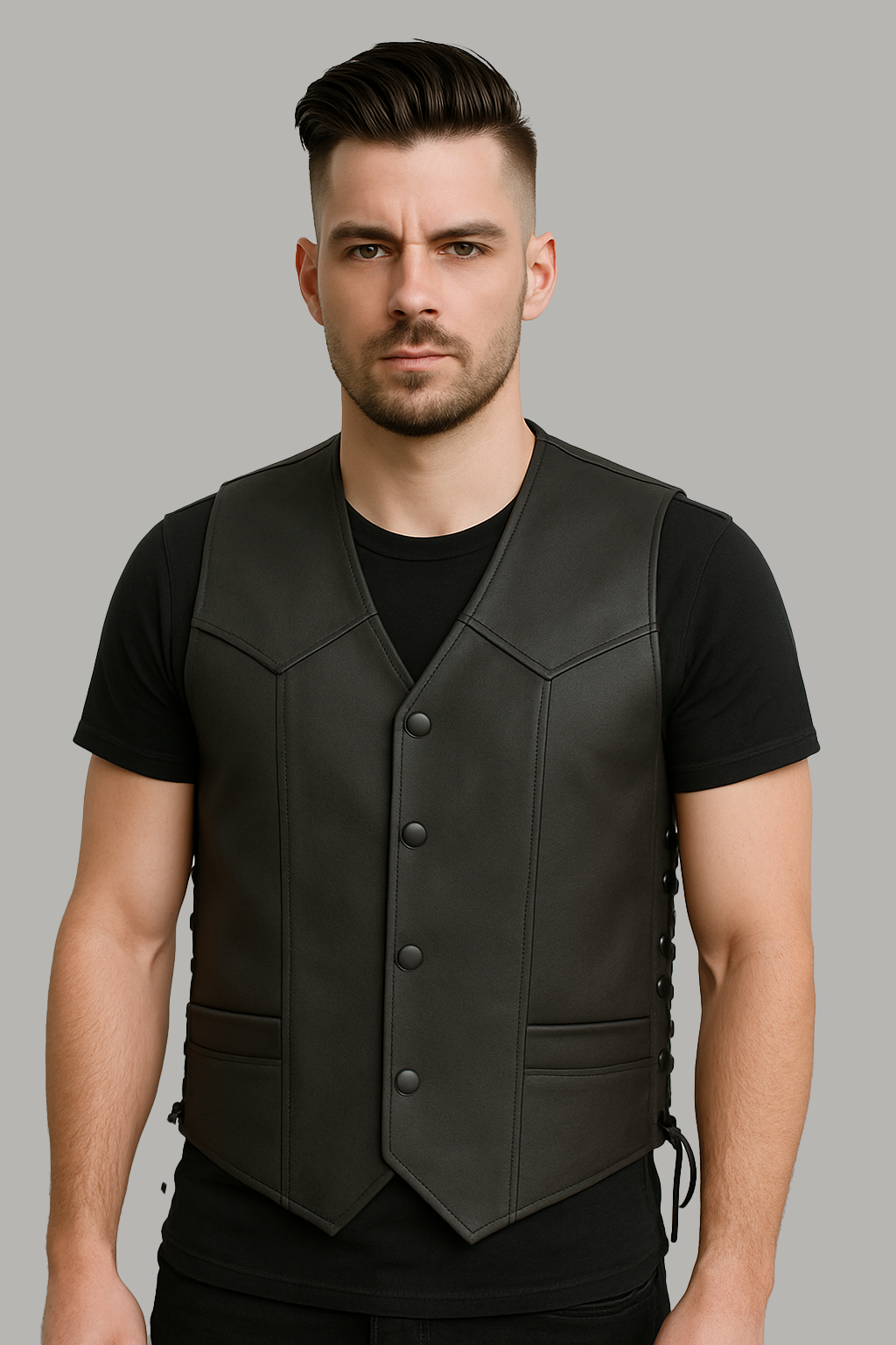 Deadman's Bluff - Men's Western Style Leather Vest