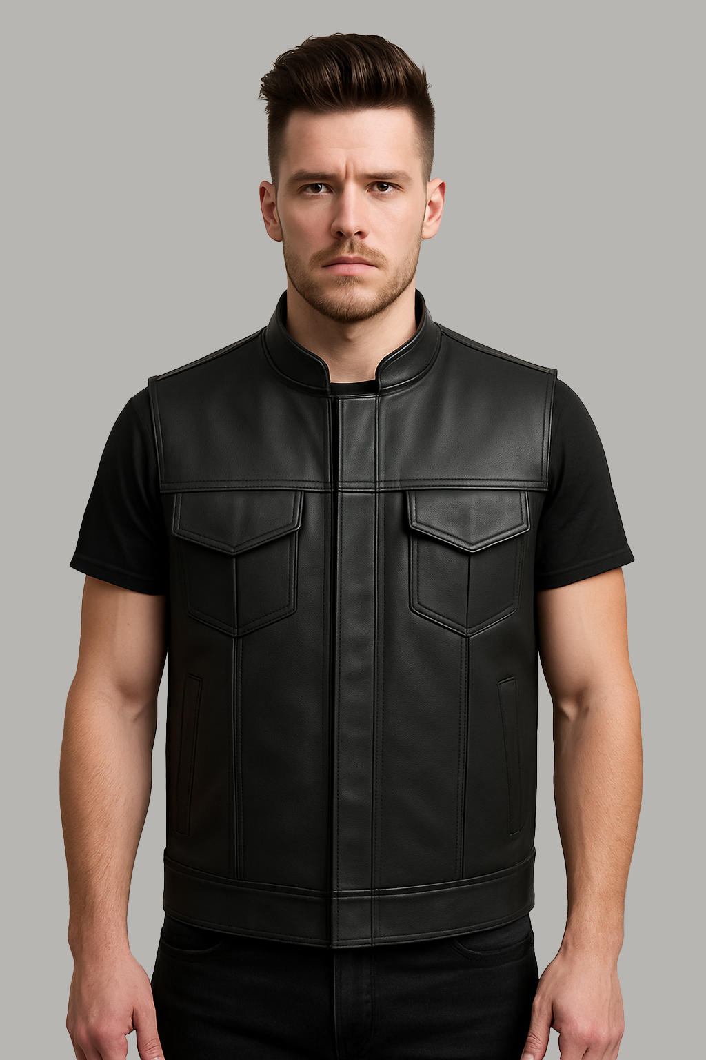 Duskrunner - Men's Motorcycle Leather Vest