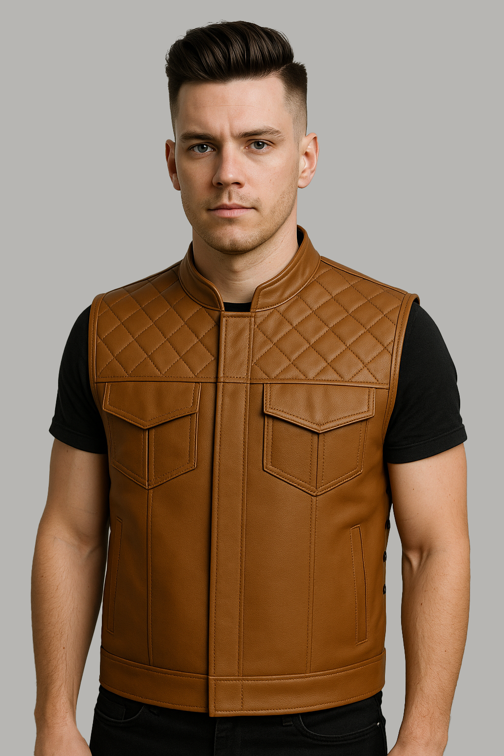 Savanna Storm - Men's Motorcycle Leather Vest