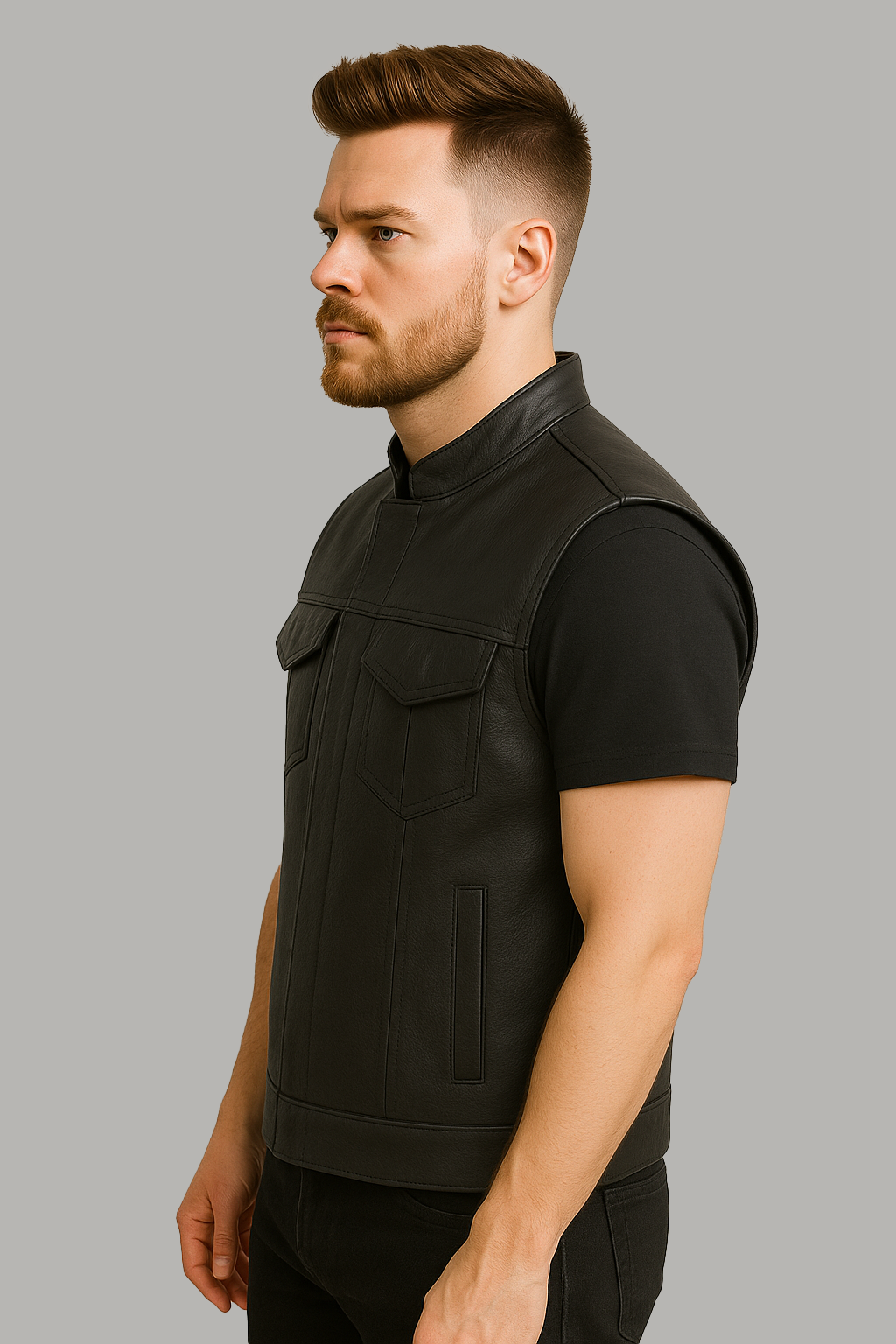 Horizon - Men's Motorcycle Leather Vest
