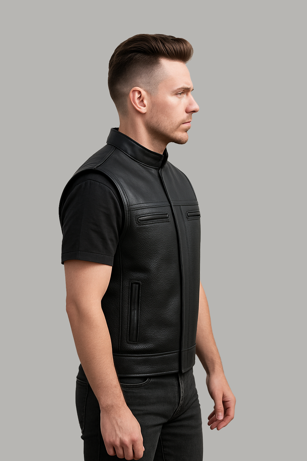 Voidrunner - Men's Motorcycle Perforated Leather Vest