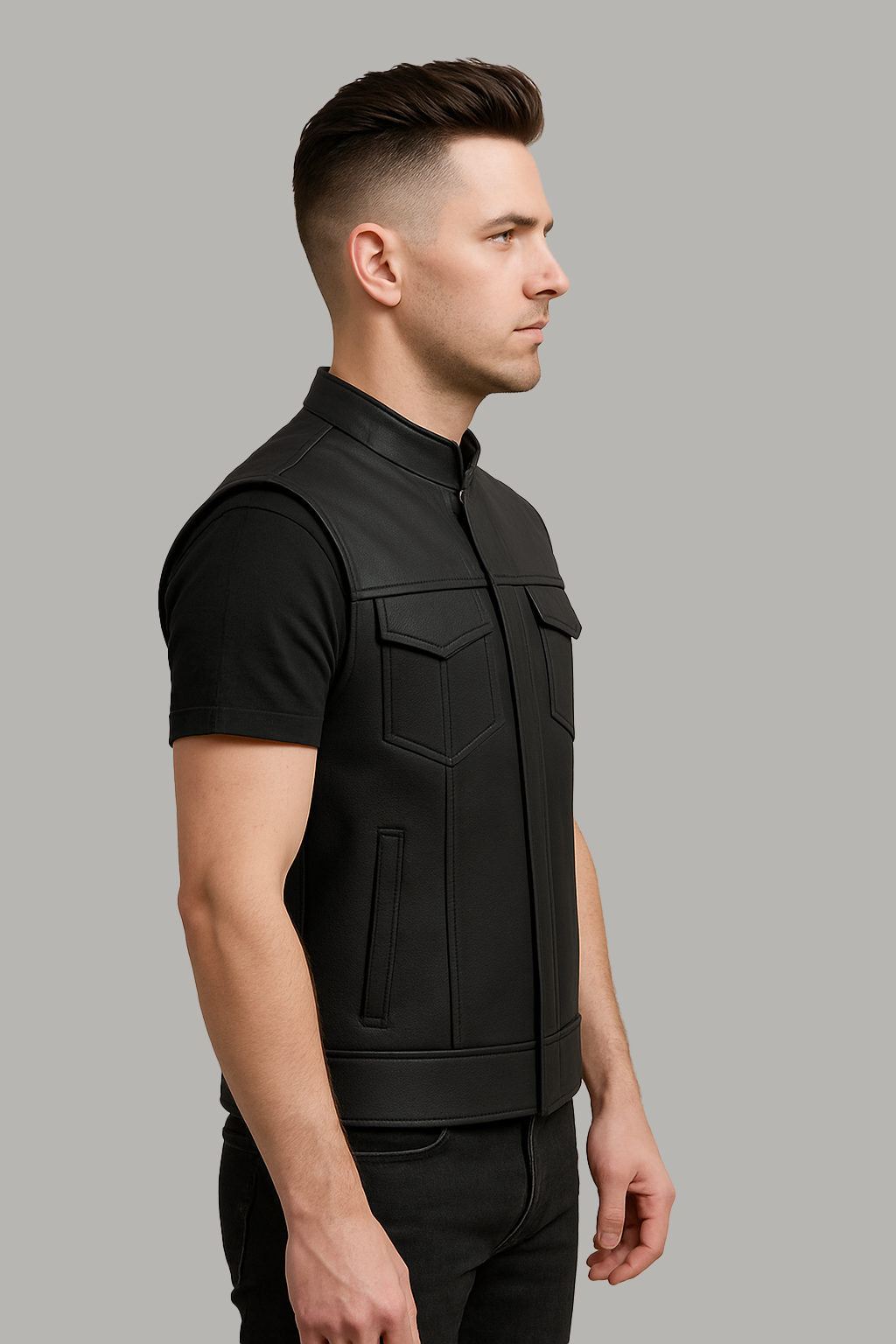 Nightfall - Men's Motorcycle Leather Vest