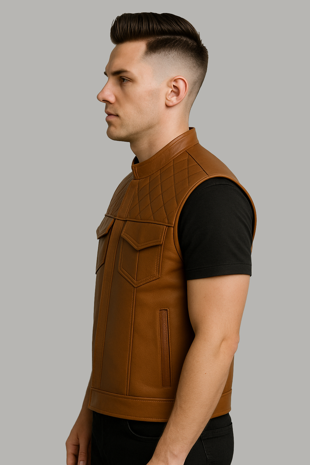 Savanna Storm - Men's Motorcycle Leather Vest