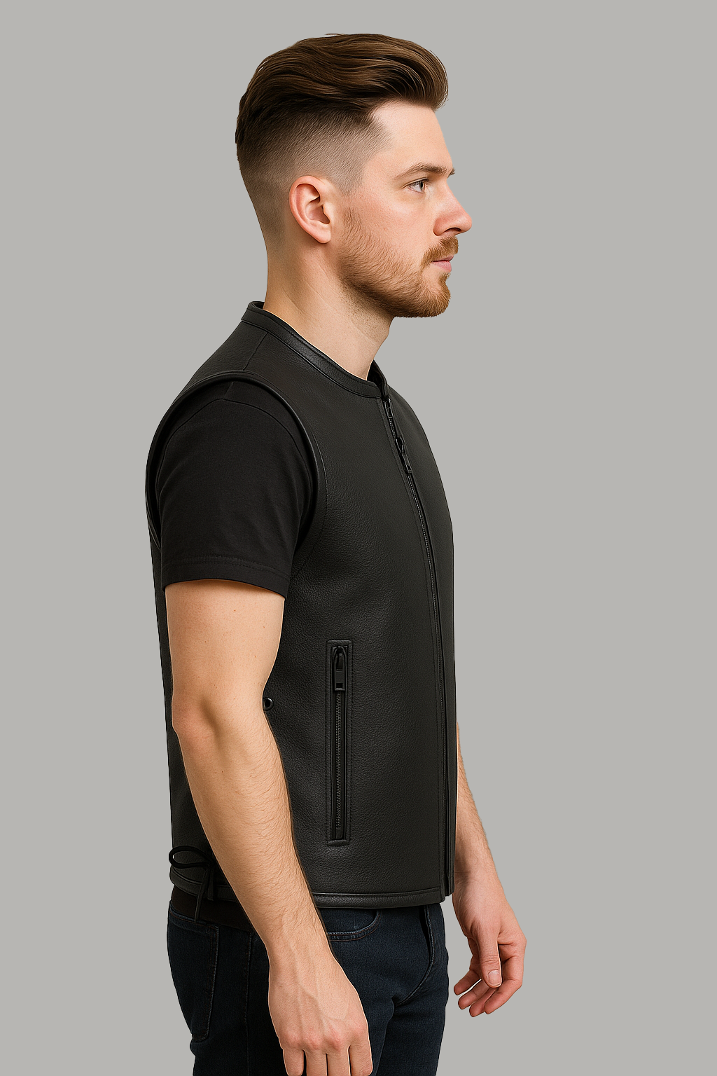Fighter – Men's Motorcycle Leather Vest