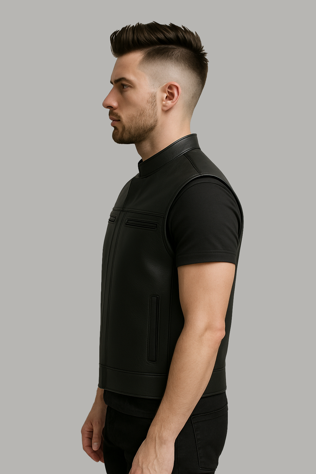 Gravemind - Men's Motorcycle Leather Vest