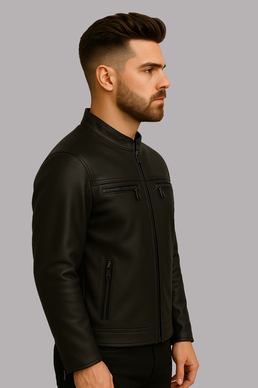 PR-217 Torque Drift Man's Motorcycle Leather Jacket
