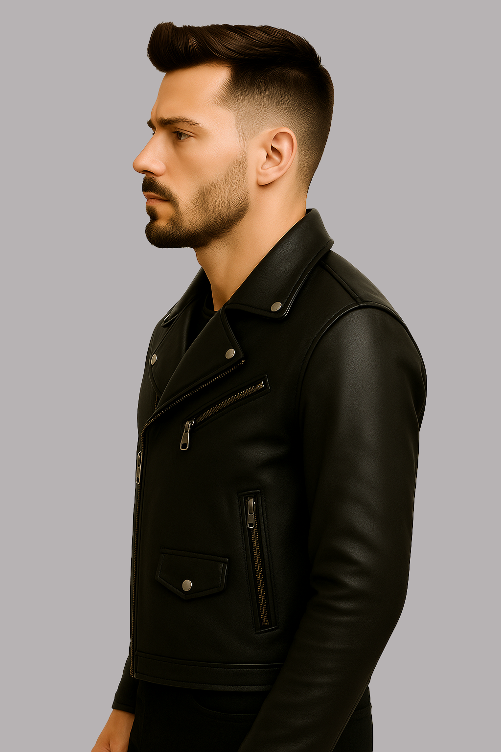 PR-210 Roadburn Man's Motorcycle Leather Jacket
