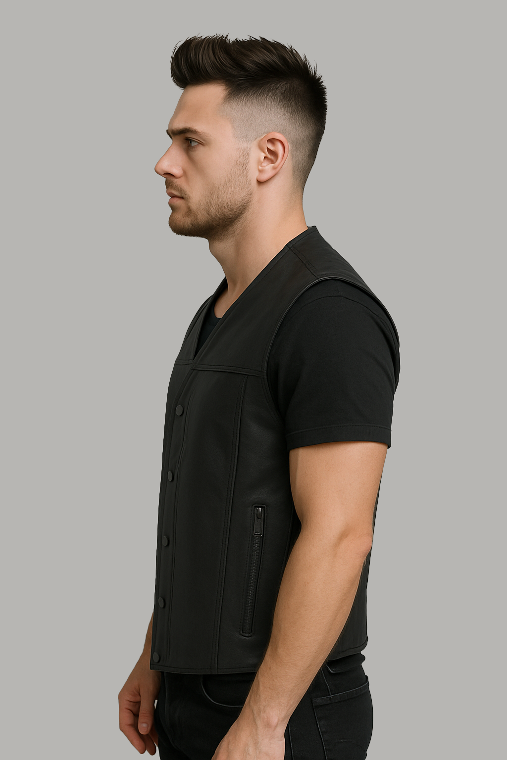 Dark Horizon - Men's Motorcycle Leather Vest
