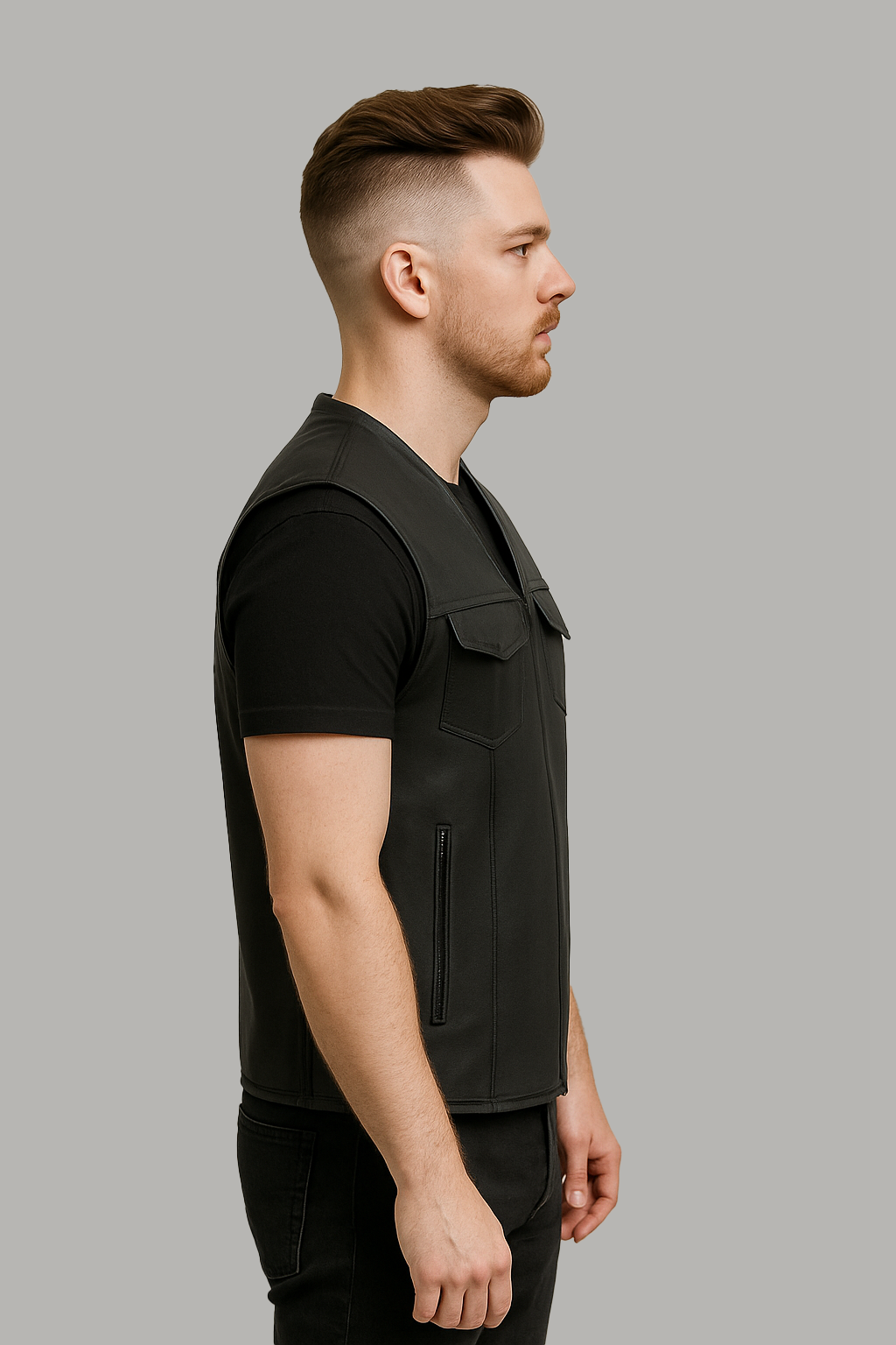 Dark Crusader - Men's Motorcycle Leather Vest