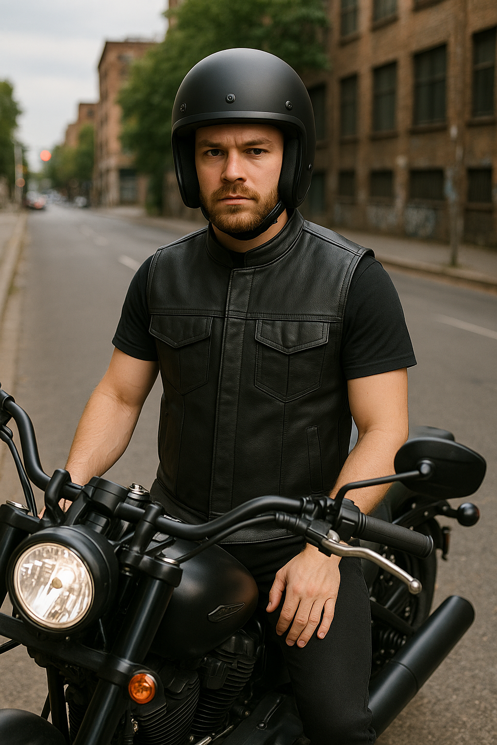 Horizon - Men's Motorcycle Leather Vest