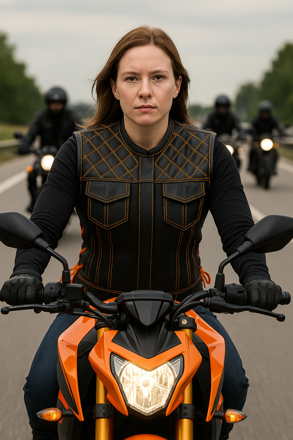 ZyraForge Moto Mesh Women's Motorcycle Vest – Diamond Quilt – Limited Edition