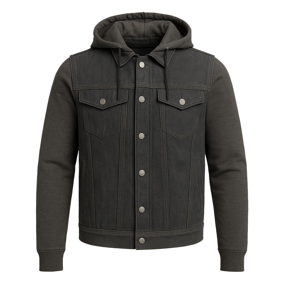 PR-312 Ashmark – Men's Motorcycle Denim Vest & Hoodie