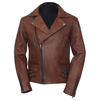 Frisco Motorcycle Easy Rider Red Leather Jacket