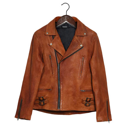Frisco Motorcycle Easy Rider Red Leather Jacket