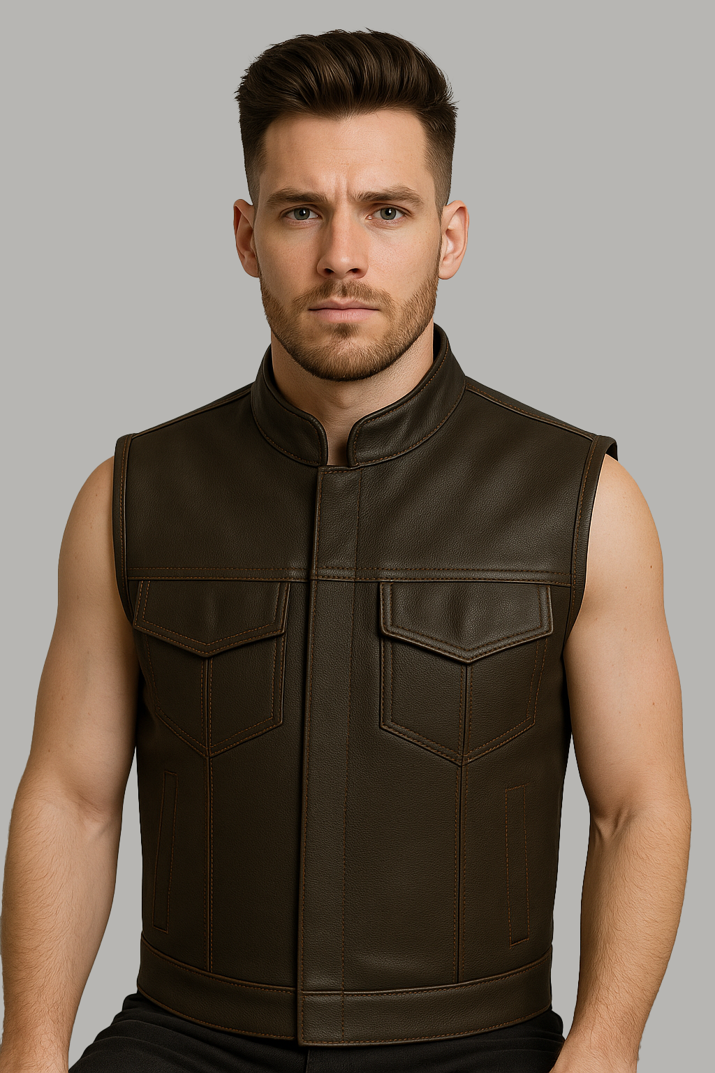 Duskrunner - Men's Motorcycle Leather Vest