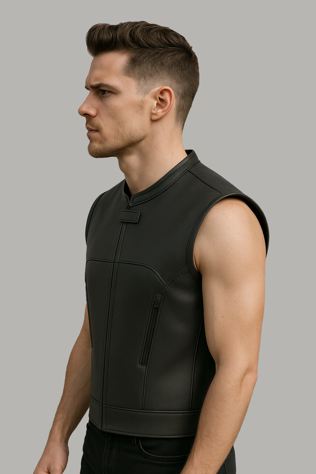 Oblivion Rider - Men's Perforated Swat Style Leather Vest