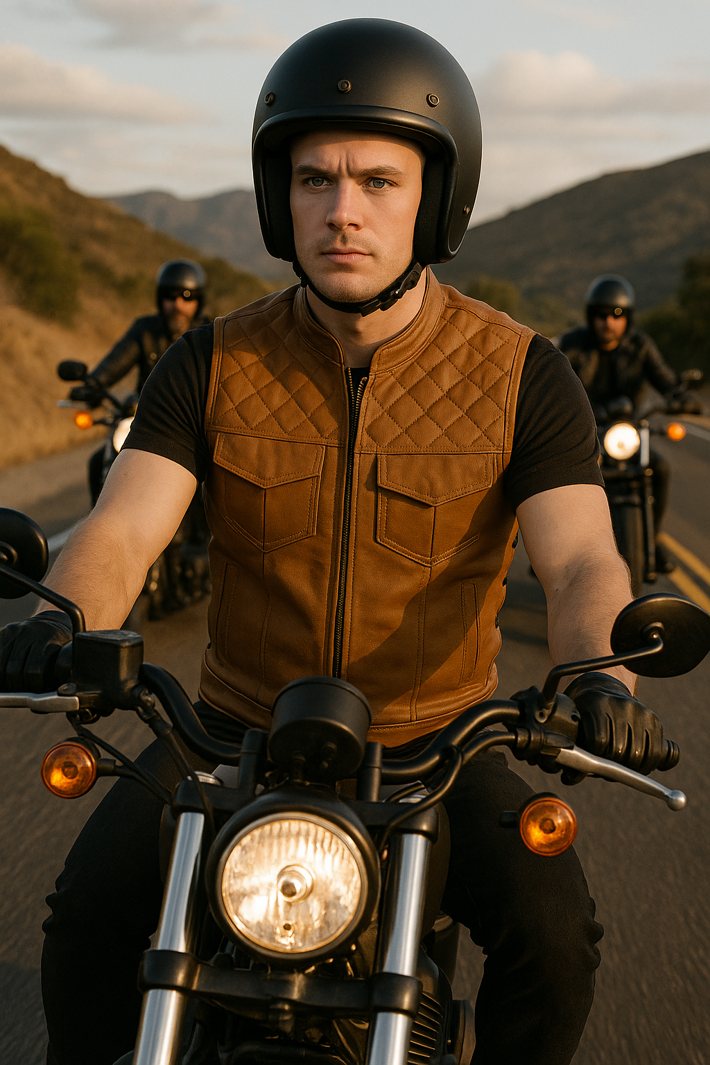 Savanna Storm - Men's Motorcycle Leather Vest