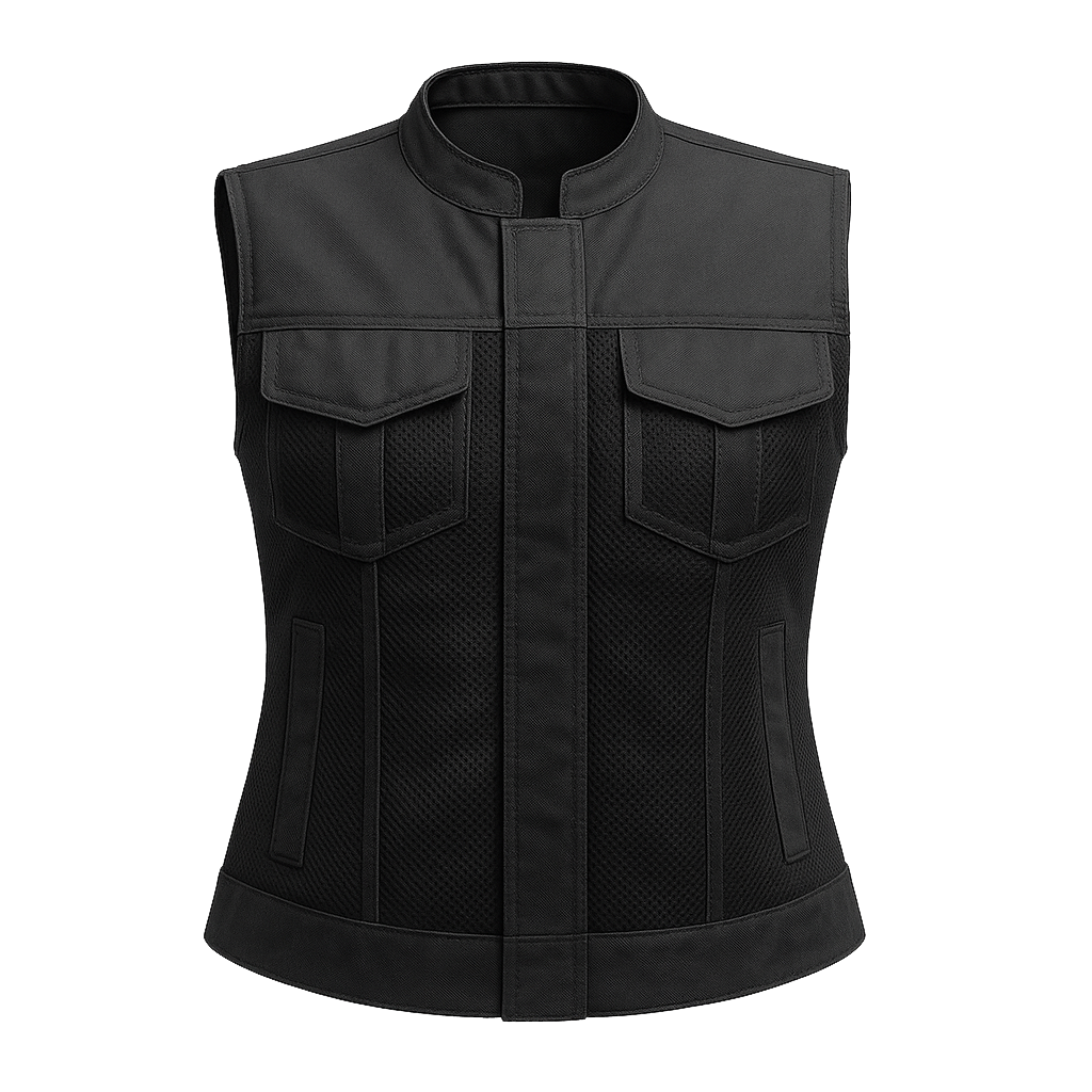 Trace Moto Mesh Women's Club Style Motorcycle Vest