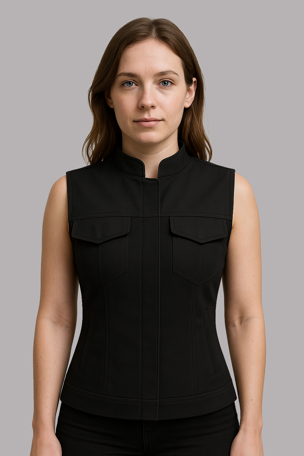 Black Vibe – Women's Motorcycle Twill Vest