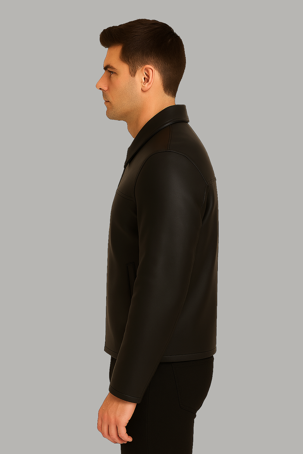 JD Black Vortex Men's Leather Jacket