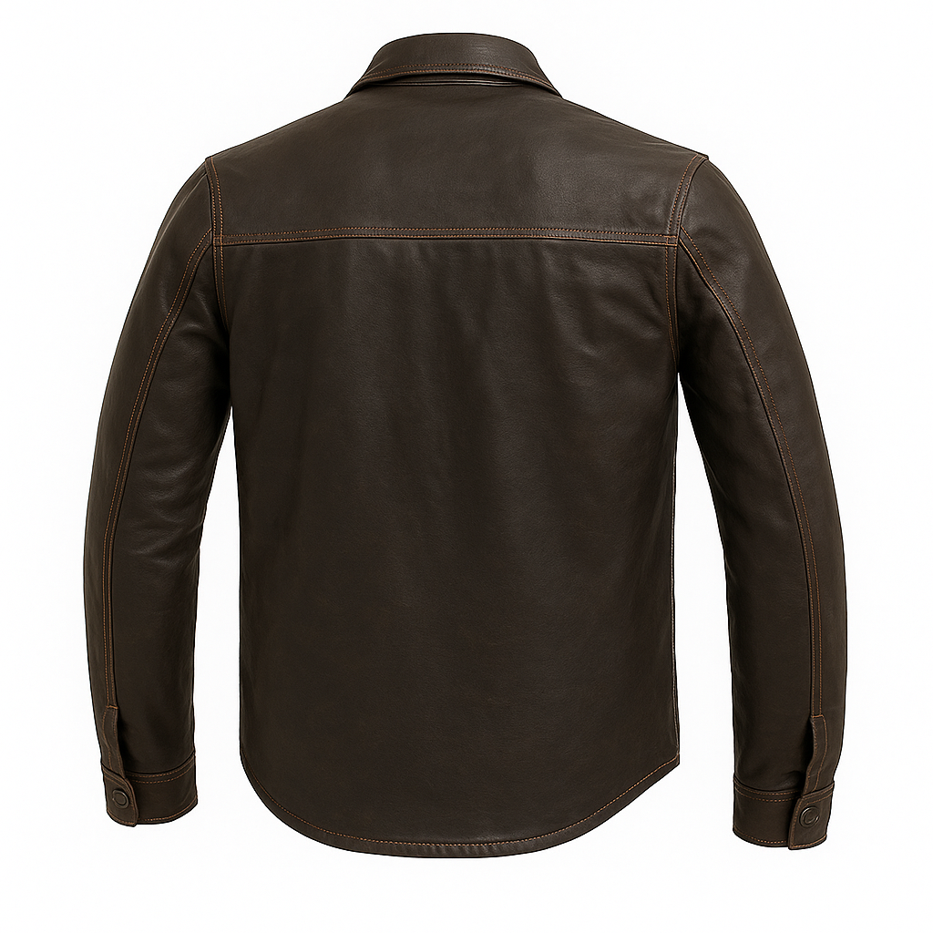 PR-330 Bronco Men's Moto Leather Shirt