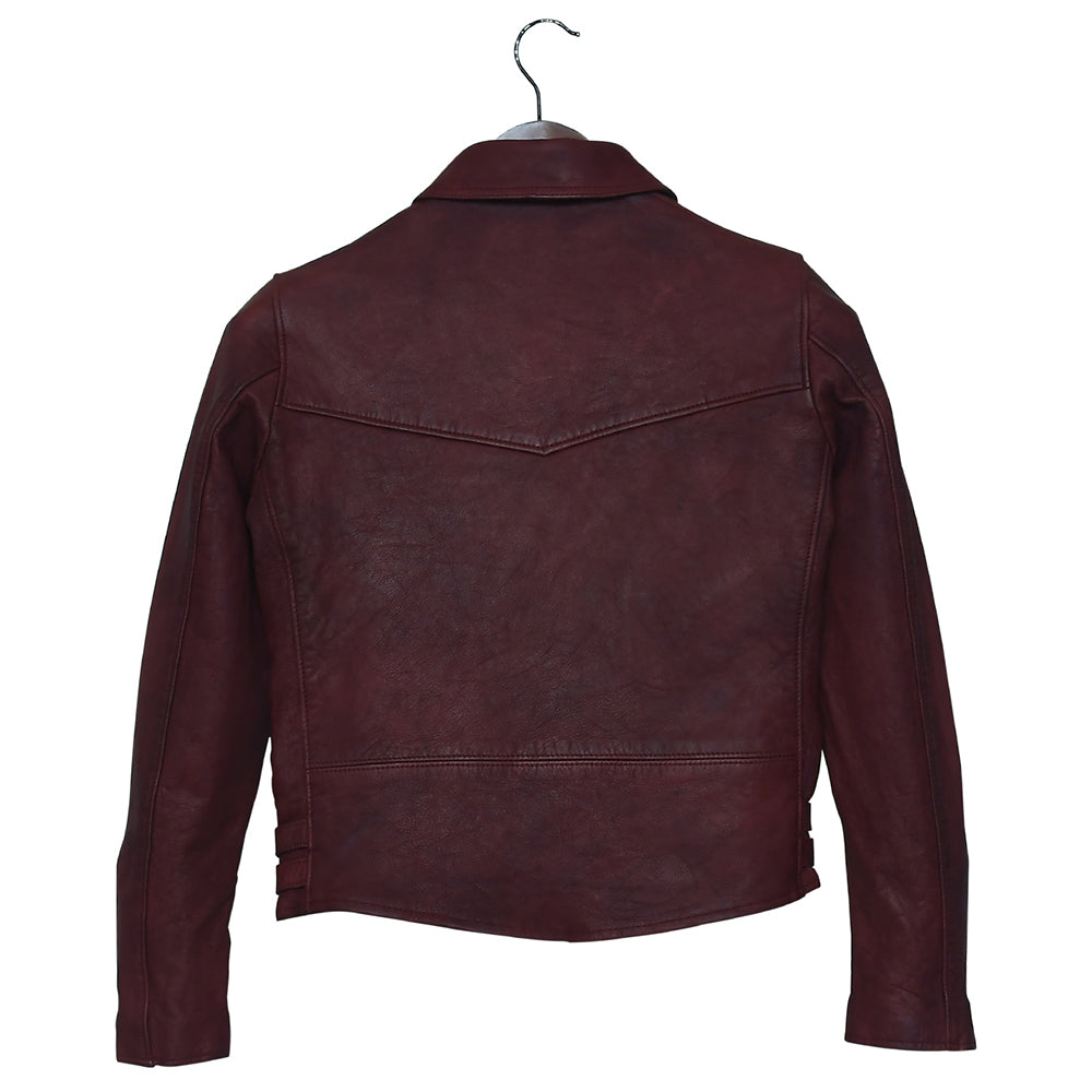 Frisco Motorcycle Easy Rider Womens Red Leather Jacket