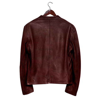 Motorcycle Racer Men's Fashion Brown Veg Lambskin Leather Jacket