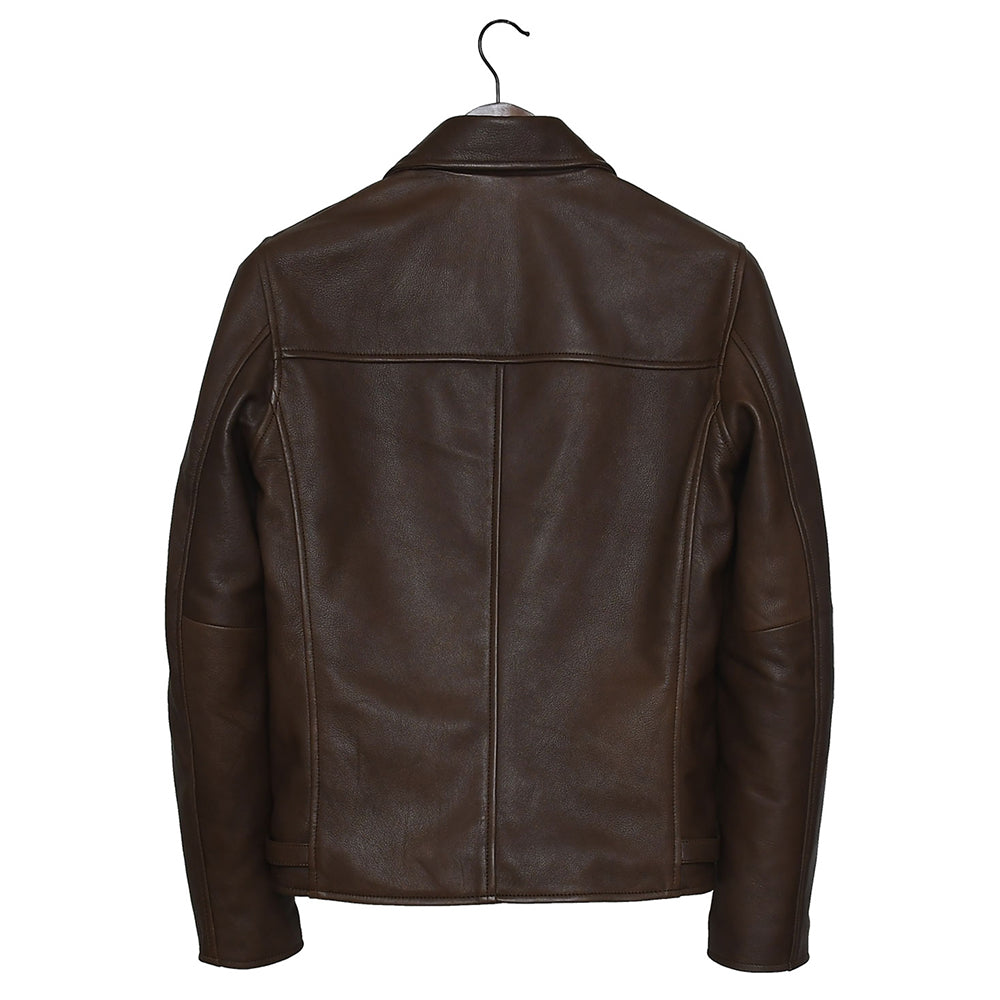 Men's Brown Nifty Biker Racer Leather Jacket